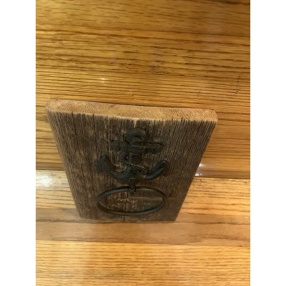 Anchor Hand Towel Holder, Beach Lake House, Bathroom Towel Hanger 11”x8”